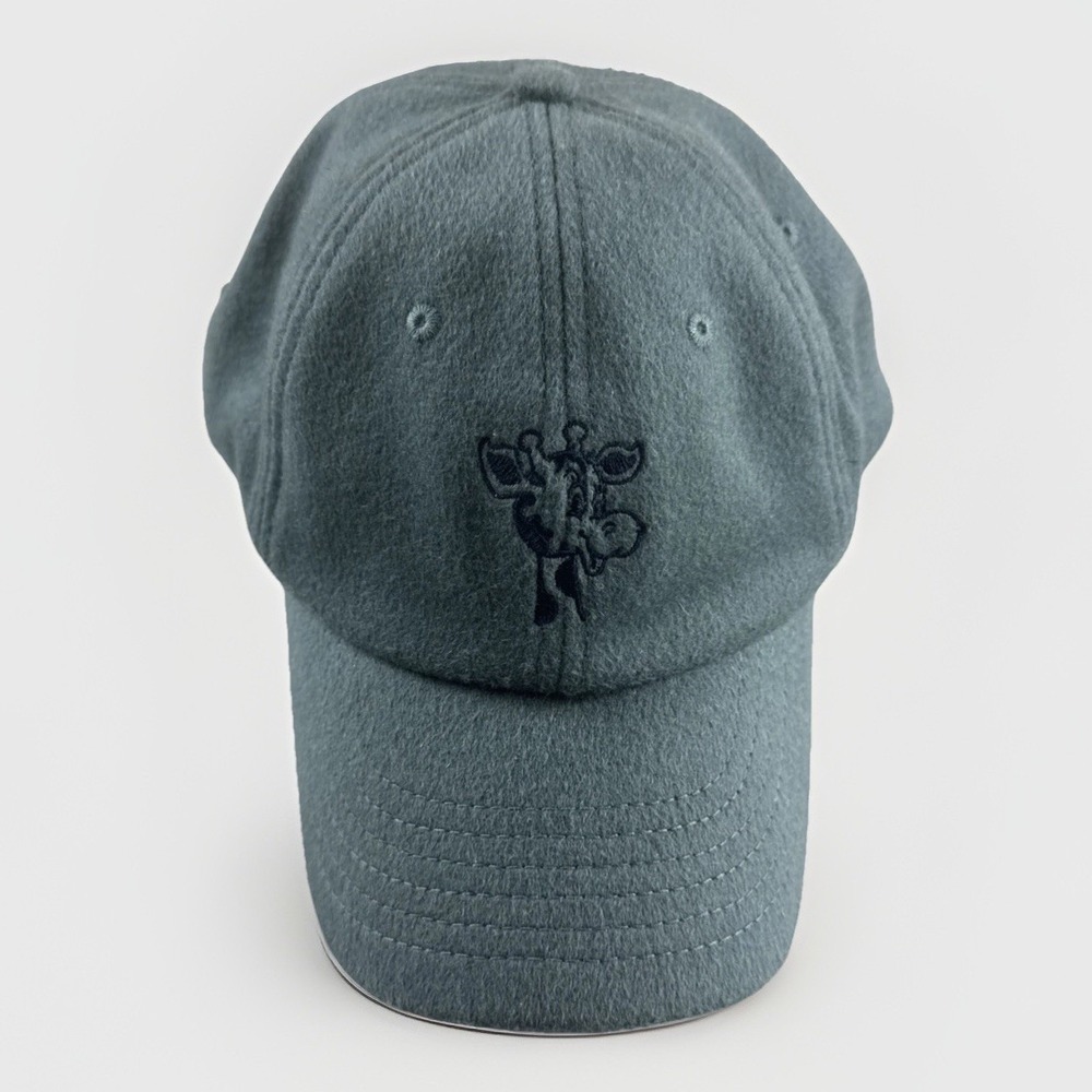 Toys R Us Geoffrey Bonobos Adjustable Wool Hat Blue Embroidered Cap Giraffe OSFM